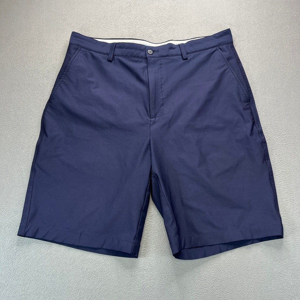 FootJoy Performance Golf Shorts Mens W36 Navy Blue Polyester Spandex Flat Front